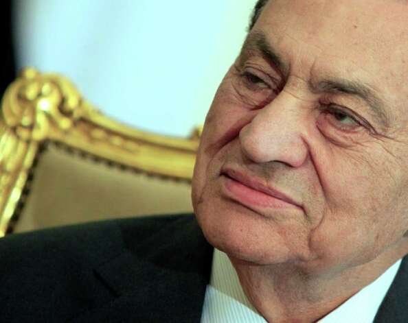 FILE - In this Feb. 8, 2011 file photo, Egyptian President Hosni Mubarak