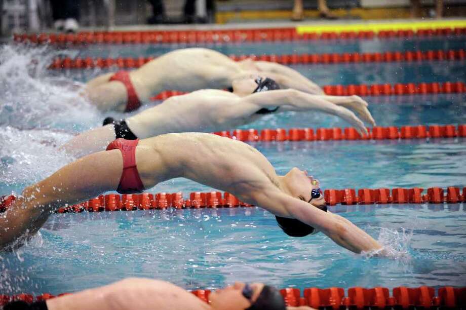 Greenwich boys swim finishes strong in hard-fought win ...