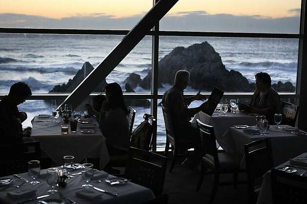 A view of Seal Rock from the Bistro lounge at the Cliff house in San 
Francisco, Calif.,  during sunset on Thursday, November 10, 2011. Photo: Liz Hafalia, The Chronicle
