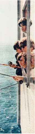 The Beatles fishing from a window in suite 272 at the Edgewater Hotel, Aug. 21, 1964. (Courtesy Edgewater Inn)
