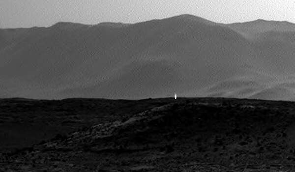 A NASA camera on Mars has captured what appears to be artificial light emanating outward from the planet's surface. Photo: NASA.gov Photos