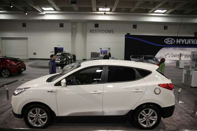 A fuel cell version of the Hyundai Tucson is seen during the  San Francisco International Auto Show at Moscone Center on Friday, November 29, 2013  in San Francisco, Calif. Photo: Lea Suzuki, The Chronicle