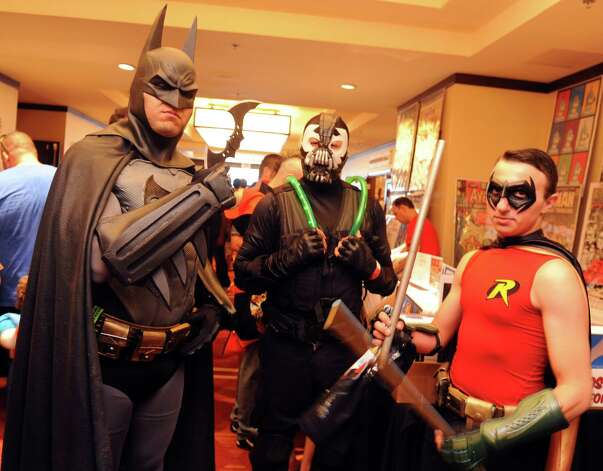 Cosplayers gather during ComiCONN at the Marriot Hotel in Trumbull, Conn., on Saturday, Aug. 24, 2013. Convention culture is on the rise throughout the country; in Connecticut, ComiCONN, an event founded by Trumbull resident Mitch Hallock, has grown by leaps and bounds since its inception in 2010. Photo: Autumn Driscoll / Connecticut Post
