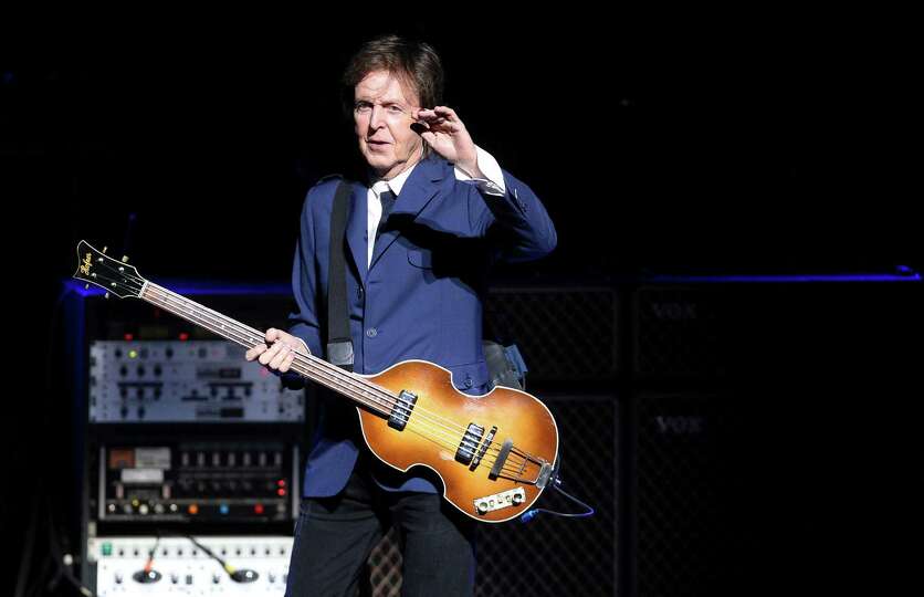 Rock icon Sir Paul McCartney performs at the Tobin Center on Wednesday, Oct. 1, 2014.