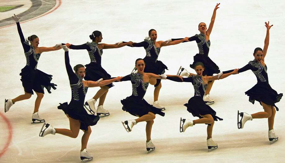 The Skyliners Junior Synchronized Skating Team won gold at the 2016 Leon Lurje Trophy in Gothenburg, Sweden last weekend. Photo: Contributed Photo / Westport News Contributed