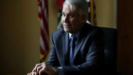 District Attorney George Gascon in his office at the Hall of Justice in San Francisco, California, on Thursday, March 3, 2016.