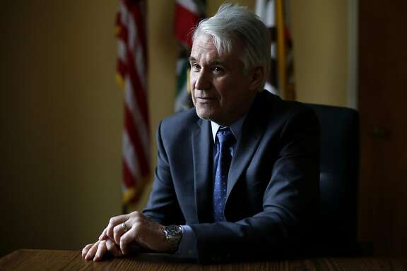 District Attorney George Gascon in his office at the Hall of Justice in San Francisco, California, on Thursday, March 3, 2016.