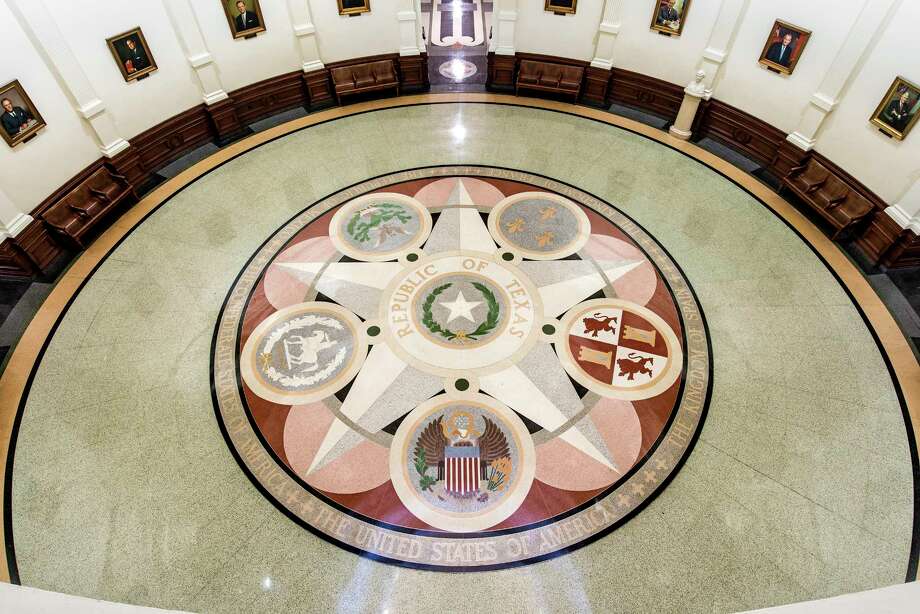 Interior of the Capitol in Austin shows the six nations (six flags) that governed Texas. (Courtesy Texas State Preservation board) Photo: Courtesy Texas State Preservation Board.