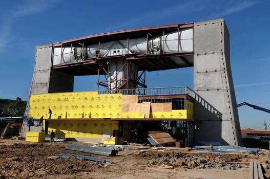 Construction continues on the new iFly Indoor Skydiving facility in Oak Ridge North. Photo: Jerry Baker, Freelance