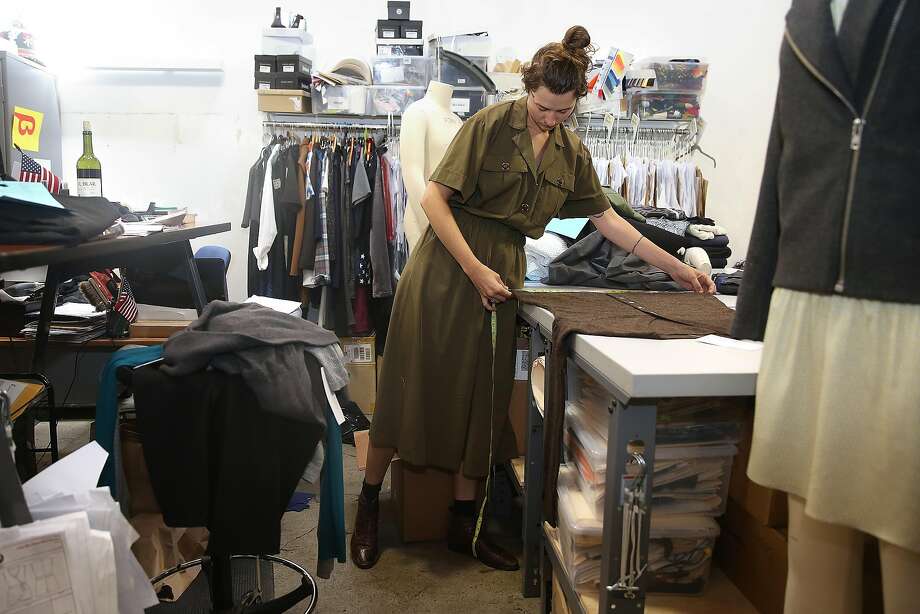 Technical designer and pattern maker Morgan Brown specing a garment at Betabrand. Photo: Liz Hafalia, The Chronicle