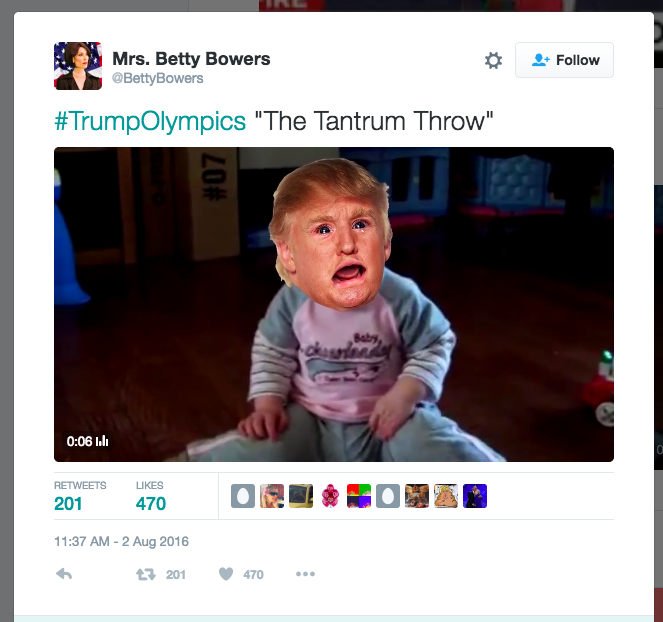 Latest Donald Trump Twitter meme: #TrumpOlympics