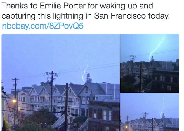 Photos: Twitter responds to rare San Francisco lightning storm