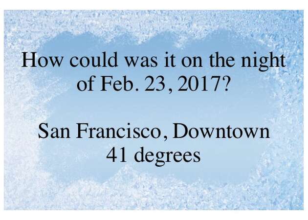 Just how cold was it around the Bay Area last night?