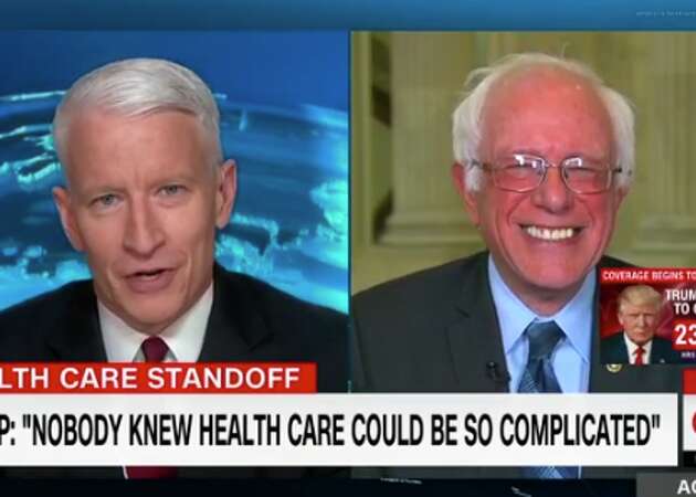 Bernie Sanders laughs at president saying that 'nobody knew healthcare could be so complicated'