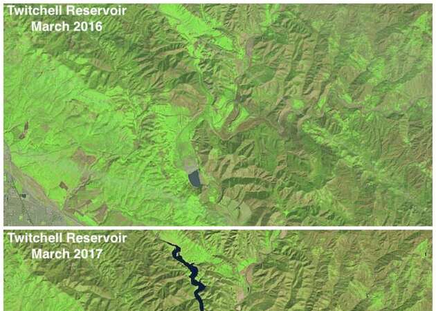 See California reservoirs fill up in these before-and-after images