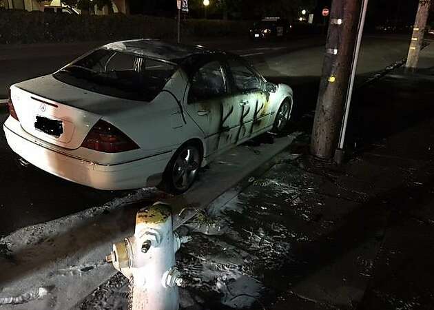 Car tagged with 'KKK,' set on fire in North Bay