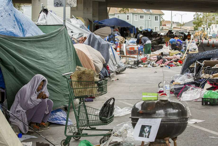 A homeless camp in Oakland. Photo: Santiago Mejia, The Chronicle