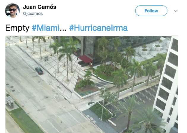 Eerie photos show Miami as a ghost town as Hurricane Irma approaches