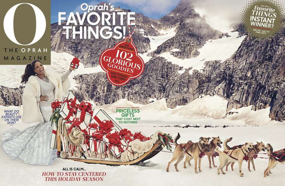 The December cover for Oprah Winfrey Magazine, which includes the Oprah's Favorite Things list. Photo: Ruven Afanador