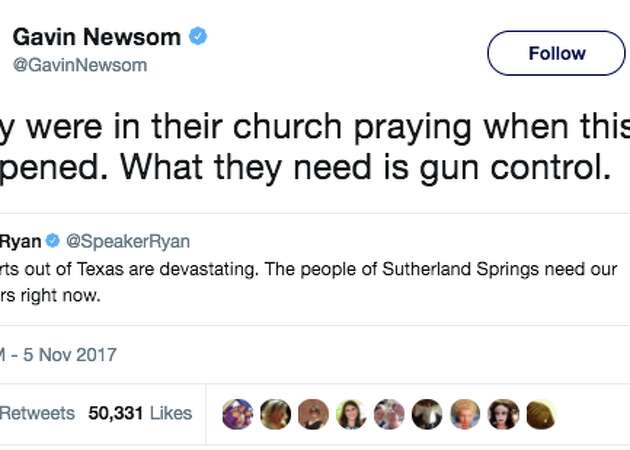 Gavin Newsom says prayers for shooting victims aren't enough: 'They were in their church praying'